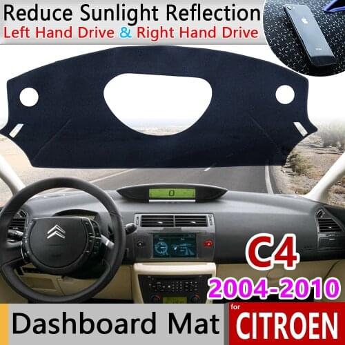 For Citroen C4 MK1 2004 2005 2006 2007 2008 2009 2010 Anti-Slip Mat Dashboard Cover Sunshade Dashmat Accessories C4 Pallas Coupe