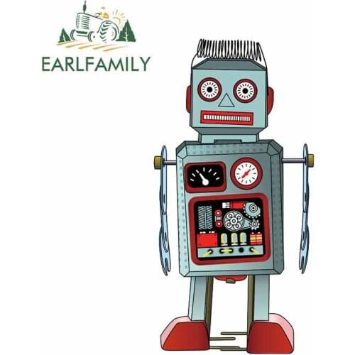 EARLFAMILY 13cm x 6.9cm for Robot Camper Truck Decal Anime Graffiti Sticker Car Stickers Waterproof Custom Printing Decoration