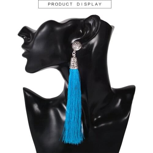 ECHSUN alloy long tassel earrings pendientes kolczyki aretes brincos aros womens fashion jewelry wholesale on sale