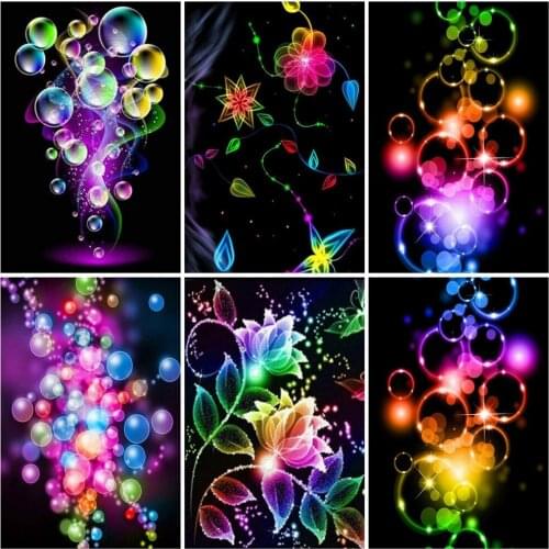 EverShine DIY Diamond Painting Bubble Picture Rhinestones Diamond Mosaic Landscape Cross Stitch Needlework Decoration For Home