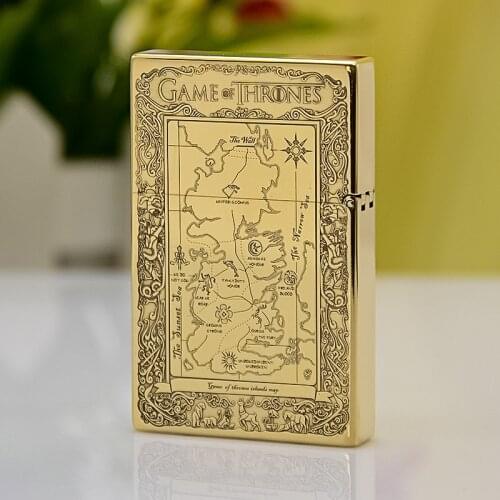Pure Copper Kerosene Lighter Original ZORRO Gasoline Oil Lighter Brass Fine Carving Classic Ice And Fire Pattern Men Gift