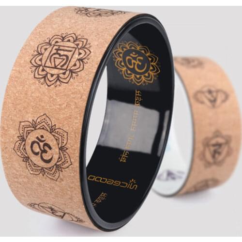 Yoga Wheel Cork Wheel Wheel Yoga Beginner Stretching Poses Auxiliary Wheel Valgus Tire Yoga Balance Fitness Wheels Pilates Ring