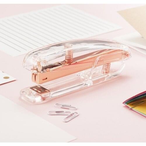 Rose Gold Stapler Edition Metal Manual Staplers 24/6 26/6 Include 100 Staples Office Accessories School Stationery Supplies