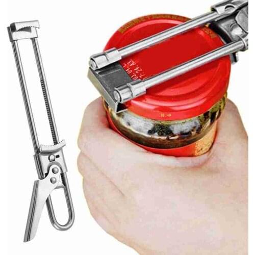 Multifunctional Beer Bottle Opener Adjustable Can Opener Stainless Lid Gripper Steel Manual Opener Supplies Tools Kitchen J X1D0