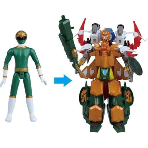 Dinosaur Rangers 5in1 Transformation Robot Model Assembled Megazords Boy Toy Action Figure Collectibles Animal Model