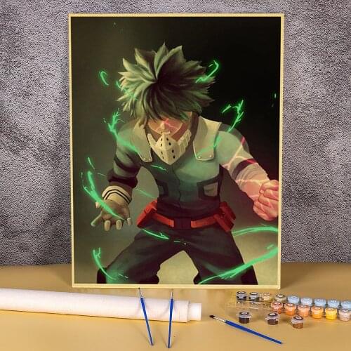 My Hero Academia DIY Paint By Numbers Package Acrylic Paints 40*50 Painting On Canvas Loft Picture For Children Handiwork