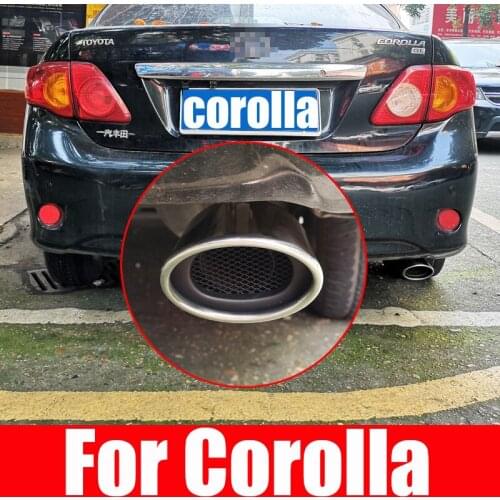 Car Muffler End Pipe Stainless Steel Exhaust Tips for Toyota Corolla 2007 to 2018 Styling car accessories