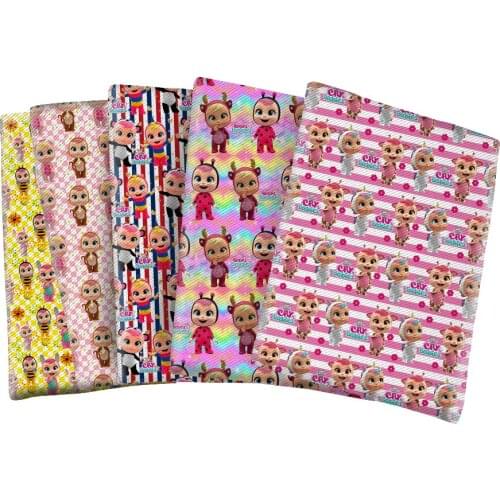 Printed Kawaii Cartoon Baby Polyester Cotton Fabric for Kids Clothes Hometextile Curtain Cushion Cover DIY 50*145CM