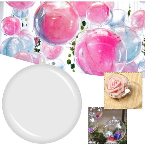 Wholesale Clear Baubles Plastic Fillable Sphere Christmas DIY Balls Ornaments for Xmas Tree Home Party Wedding Decor Present