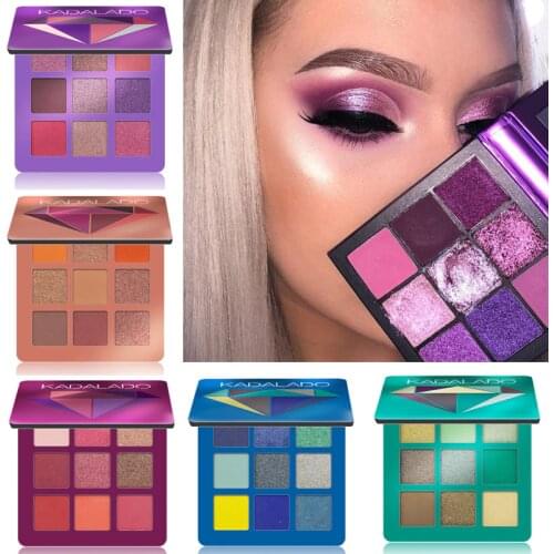 Kadalado Waterproof Eyes Makeup Glitter Eyeshadow Palette Red Matte Shiny Pigment Eye Shadow for Eyes Women Beauty Cosmetics Set