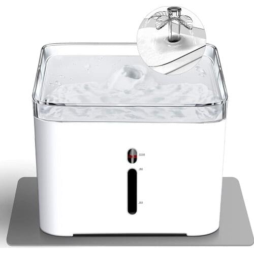 84oz/3L Cat Waterfall Drinking Water Fountain Dispenser Drinker Source Feeders pet Kitten Supplies Best Smart Fountain White