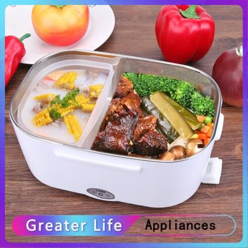 Portable Electric Heating Lunch Box Food Container Food Warmer Dinnerware Office School Food Warmer Container Heater Bento Box