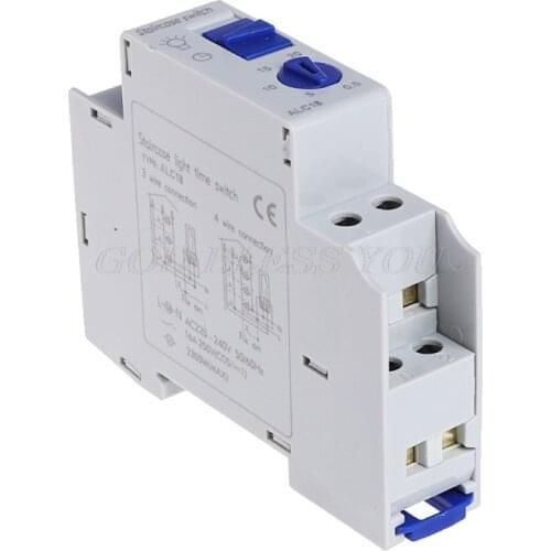 Din rail Staircase Lighting Timer Switch timer relay 220VAC 16A used for corridor lighting ALC18 Drop Shipping