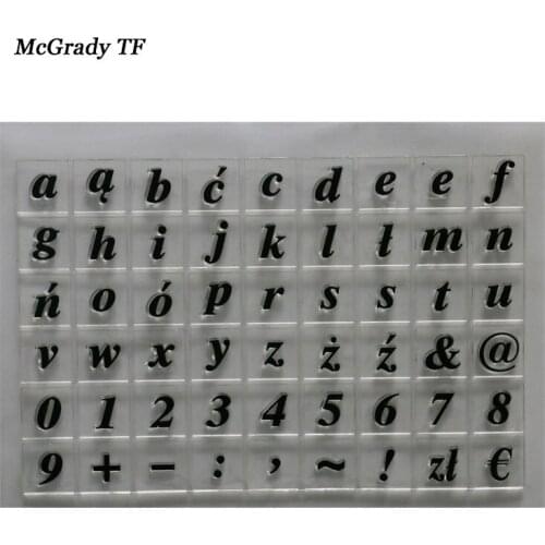 1Pcs Letters Shape Scrapbook Stamps DIY Photo Cards Rubber Stamp Transparent Decoration Tools Clear Stamps Card Making