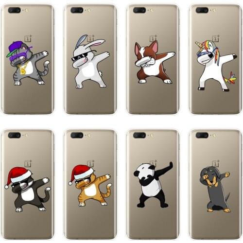 Phone Case Silicone For OnePlus 3 3T 5 5T 6 6T Cat Pug Dog Panda Rabbit Unicorn Soft Back Cover For One Plus 3 3T 5 5T 6 6T Case
