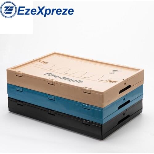 52L Outdoor Camping Storage Folding Box Multifunctional Vehicle-mounted Ultra-light with Table Board Fishing Picnic Beach Desk