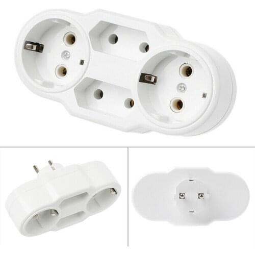 Triple Plug Protective Contact Multiple Plug Power Distribution Adapter EU to Russian Conversion Socket