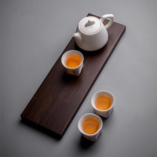 Japanese Style Heavy Bamboo Tea Set Tray Non-slip Tray For Towel Teacup Teapot