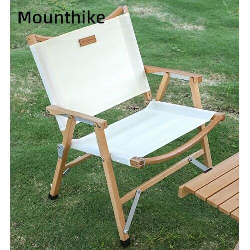 In Stock Outdoor Folding Portable Beach Chair Wooden Ultralight Camping Fishing Chairs Home Relax Moon Armchair