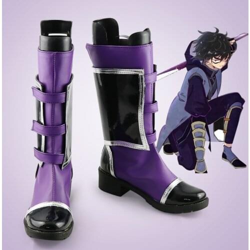 Killer Seven Japanese Anime Hot Game Scissor Seven Cosplay Shoe Harujuku Winter Women/Men Lolita Boots Wig