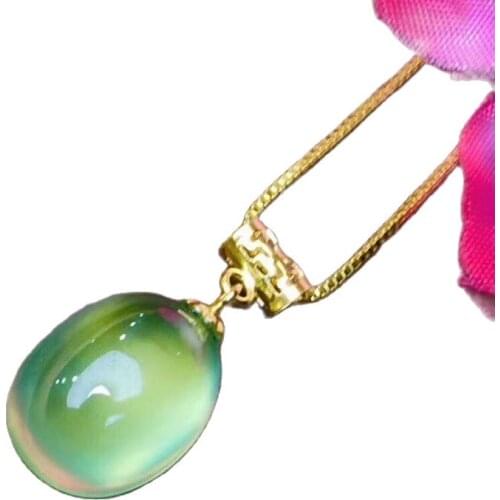 KJJEAXCMY boutique jewelry 18K gold inlaid natural grape Necklace Pendant support detection