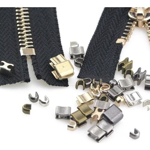 3# 5# Metal Zipper Repair Up Zipper Stopper For DIY Accessories Tailor Tools Gun Black Silver Gold Brozne Color