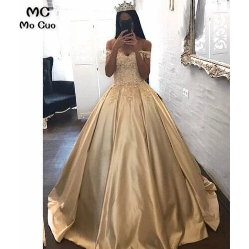 2018 Off Shoulder Evening Dresses Long Appliques V-Neck Satin Draped Floor Length Vestido Longo Formal Evening Party Dress