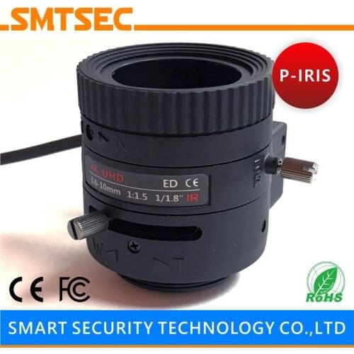 10PCS 1/1.8" UHD 4K 3.6-10mm Manual Zoom P-IRIS Lens 1.5 AUTO IRIS CS Mount CCTV HD IP Camera Lens