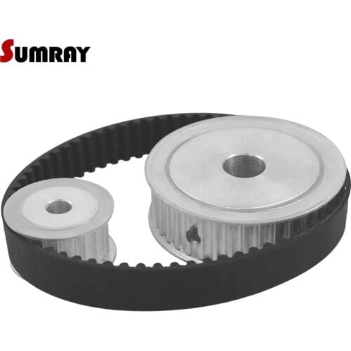 SUMRAY HTD5M Timing Pulley Belt Kit Reduction 1:2 5M 20T 40T Thoothed Belt Pulley 5M-355 TIming Belt 3D Printer Machines Parts