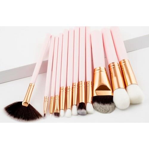 2018 Hot Cosmetic Brush Set 12pcs/set Professional Cosmetic Foundation Eye Shadow Foundation Eye Brush Facial Beauty Concealer