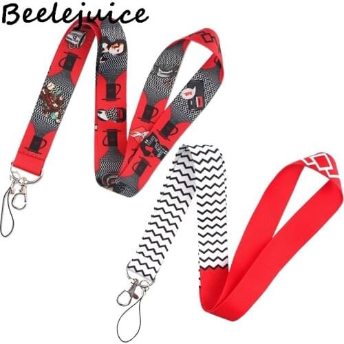 24pcs Twin Peaks Classical Style Lanyard For keys The 90s Phone Working Badge Holder Neck Straps Phone Hang Ropes webbing ribbon