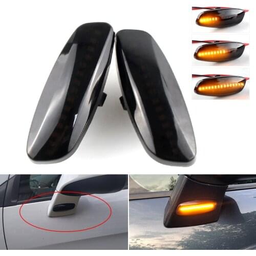 2X For PEUGEOT 5008 2009-2017 RCZ 2010-2019 Partner 1996-2014 LED Car Dynamic Turn Signal Light Side Marker Lamp Blinker Amber