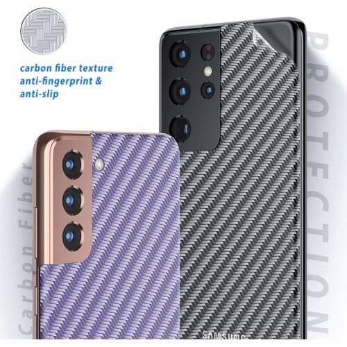 5PCS Carbon Fiber Back Film For Samsung Galaxy S21 Plus S21+ Screen Protector For Samsung Galaxy Note20 Not Tempered Glass