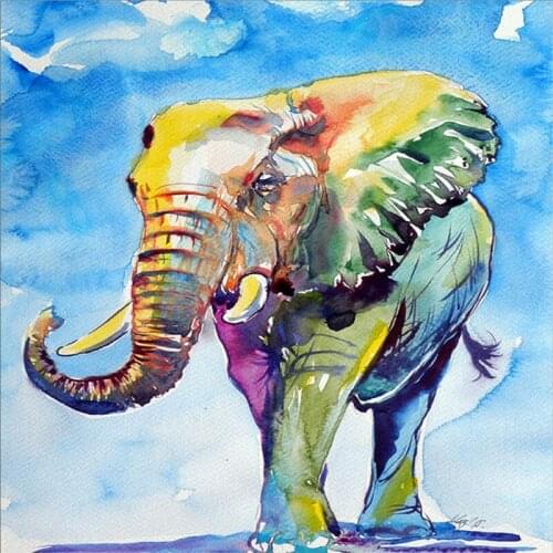 5D DIY Diamond Painting Animal Elephant Cross Stitch Full Diamond Mosaic Rhinestone Painting Diamond Embroidery Home Paintings