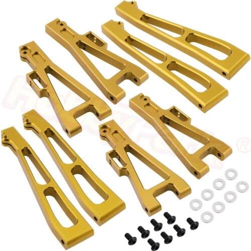 8Pcs Aluminum Suspension Arms Set Replace EA1001 EA1002 for JLB Racing CHEETAH 1/10 Brushless RC Car Monster Truck Upgrade Parts