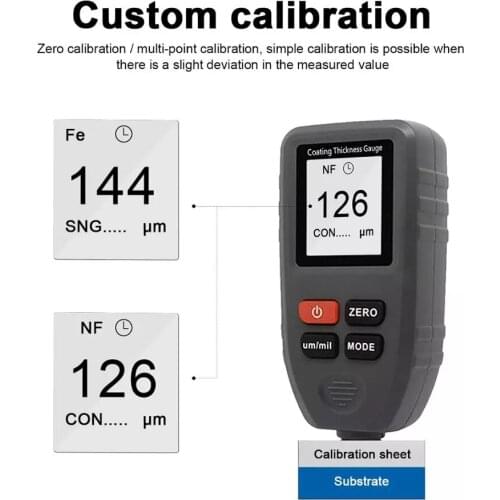 Paint Coating Thickness Paint Gauge HOLDPEAK HP-1001 Auto Fe & NF 2 in 1 Sensor,Thickness measuring range 0-1300um / 0-51.2mil