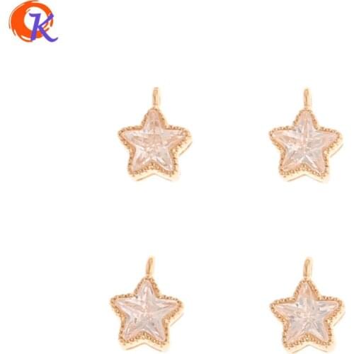 Cordial Design 50Pcs 7*9MM Jewelry Accessories/Hand Made/CZ Charms/Star Shape/DIY Jewelry Making/Earring Findings/Pendant