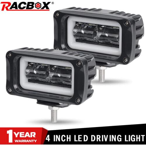 8D LENS 4 INCH LED Driving Light Angel eye 2000LM 20W 6000K led work light Daytime running lights fit for Offroad SUV boat