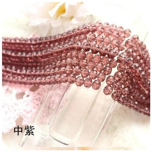 DIY Cristal Lighting Chandelier Beads 6mm 8mm Middle Amethyst Colour Crystal Rondelle Beads