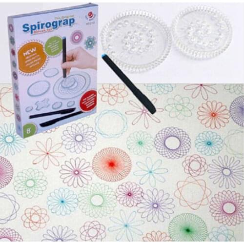 Spirograph Drawing Set 2020 New Deluxe Design Tin Set Draw Spiral Designs Interlocking Gears Wheels Educational Toys