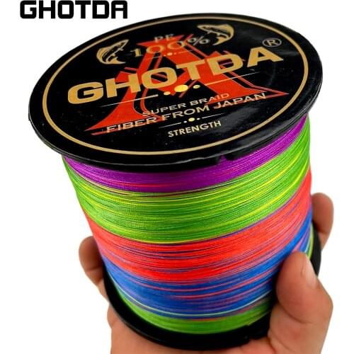 GHOTDA Fishing Line 300M 9 Strands Braided Fishing Line Multifilament PE Line 20 24 35 40 50 65 80 100LB