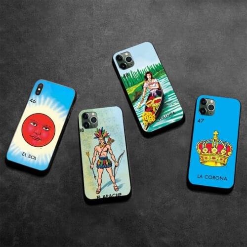 KPUSAGRT Loteria Card Mexican Bingo Lottery Custom Soft Phone Case for iPhone 11 pro XS MAX 8 7 6 6S Plus X 5S SE 2020 XR case