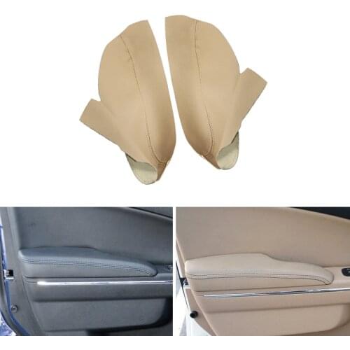 Microfiber Leather Front 2 Door Armrest Panel Cover Trim For Dodge Charger 2011 2012 2013 2014 2015 2016 2017 2018 2019 Beige