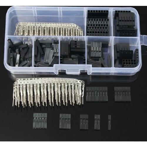 310Pcs 2.54mm Male Female Dupont Wire Jumper With Header Connector Housing Kit