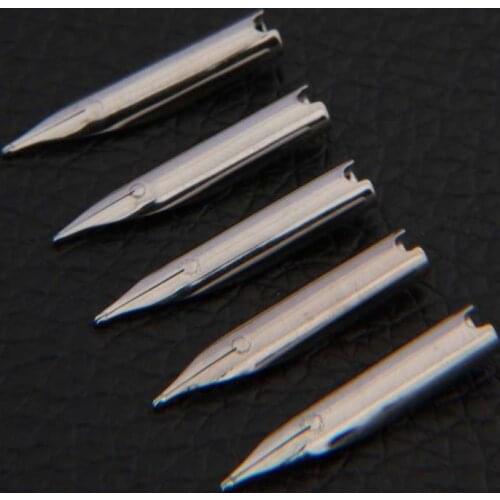 10PC silver iraurita fit for most F PEN Fountain Pen F Nib Stainless Steel 18.5MM Nib Stationery Office Supplies