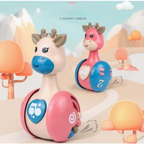 Sliding Deer Baby Tumbler Baby Learning Education Toys Newborn Teether Infant Rattle Toy Develop Educational Toys For Babies