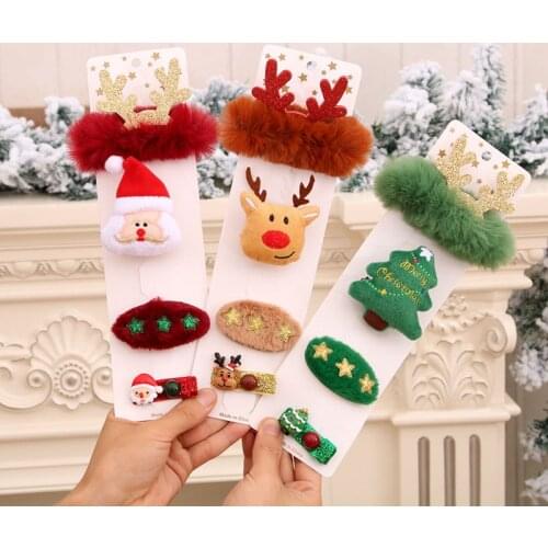 Christmas child bobby pin Gift DIY birthday decor Set Hairpin Brooch Bracelet Set Princess Gift Baby Girl Hair Accessories