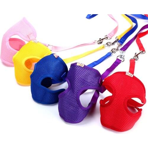 Dog Vest Harnesses Pet Harness and Leash Set Mesh Padded Harness For Small Puppy Dogs Chihuahua Yorkies Pug Leads