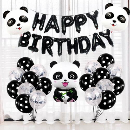 New Panda Birthday Party Balloons Supplies Happy Birthday Walking panda Balloon Panda Bear Birthday Decorations For Kids toys