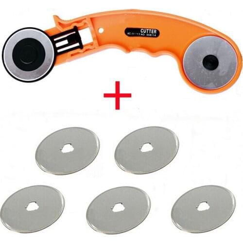 DAFA Brand 45mm rotary cutter blades with handle for fabric leather paper and vinyl And five blades free delivery